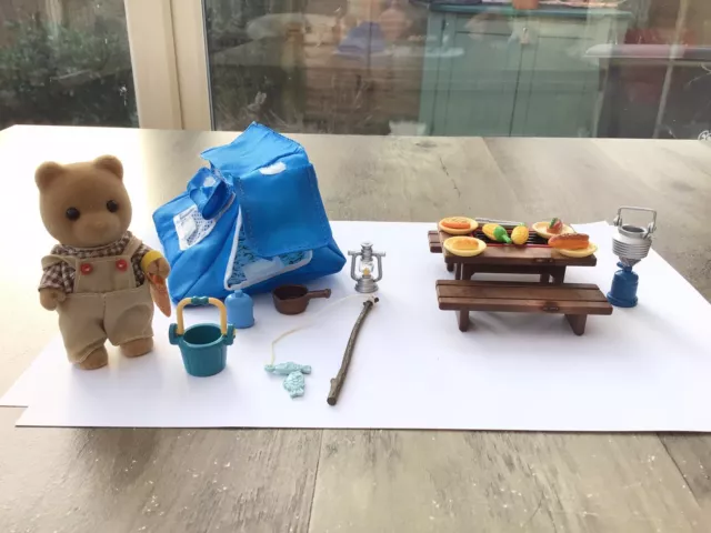 Sylvanian Families Vintage Blue Camping Set Bundle