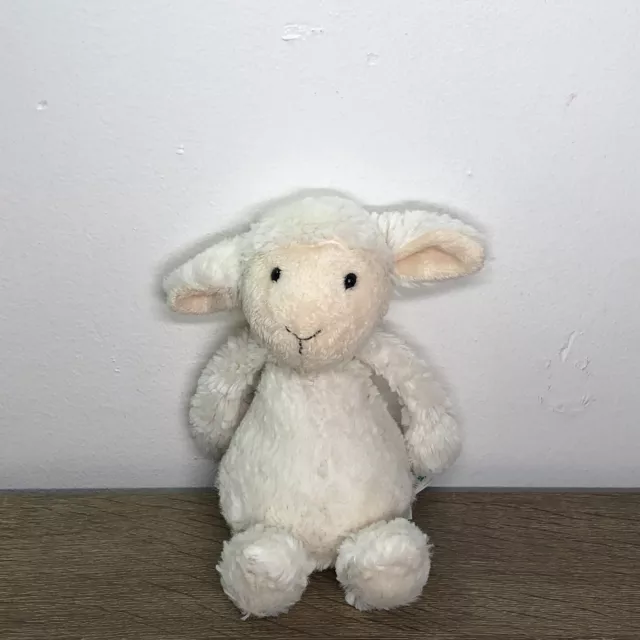 JellyCat Bashful Lamb Cream Plush Stuffed Animal Sheep White Retired Small 7"