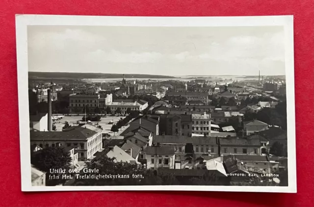 Foto AK GÄVLE in Schweden um 1935 Panorama Stadtansicht     ( 128421