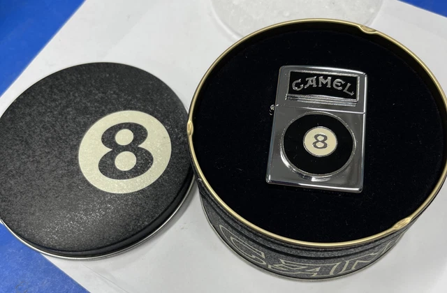 Zippo 1994 Camel Eight Ball Polished Chrome Lighter Sealed In Box P38