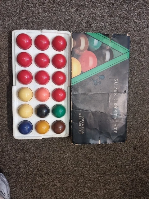 SUPER CRYSTALATE SNOOKER Balls Full Set £21.48 - PicClick UK