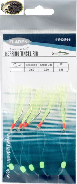 FLADEN Heringsvorfach - Hering Paternoster Vorfach System Rig Gr. 1/0 mit 5Haken