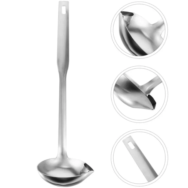 Stainless Steel Separate Grease Spoon Fat Separator Soup Ladle Gravy