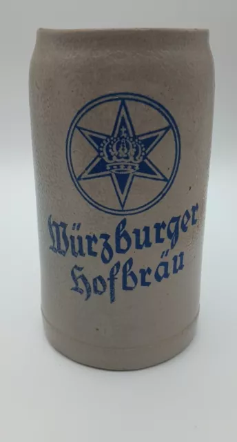 Vintage WURZBURGER HOFBRAU 1L Stoneware Beer Mug~Germany