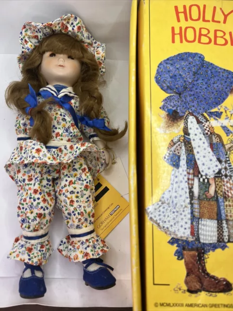 Holly Hobbie Porcelain Doll Gorham Four Seasons Series Summer Blue HH110 Vtg