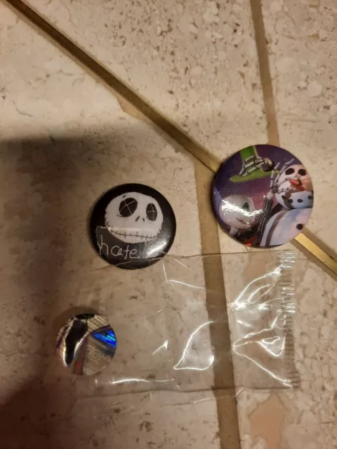 3teilig 2 Button blippo + Bleistift Nightmare Before Christmas Finnland NEU OVP