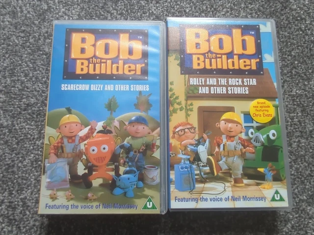 BOB THE BUILDER VHS X2 scarecrow dizzy and Riley and the rock star £6. ...