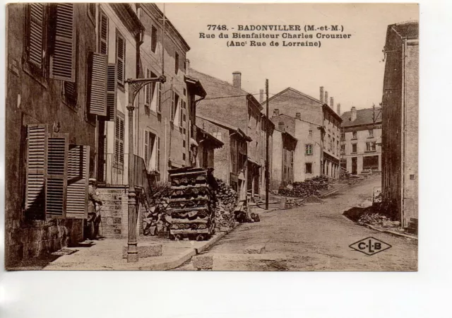 BADONVILLER - Meurthe et Moselle - CPA 54 - Rue du bienfaiteur C. Crouzier
