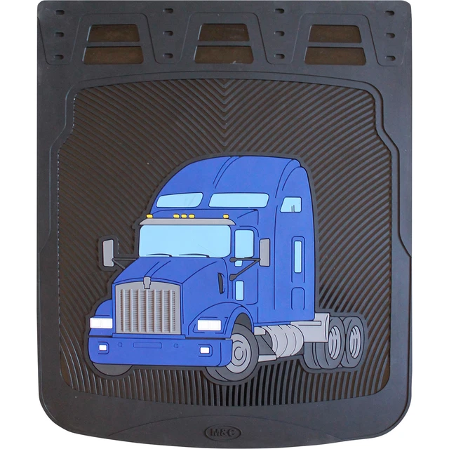 M&C Kenworth T-800 Semi-Truck Mud Flaps - Blue, 24in.W x 30in.H, Pair