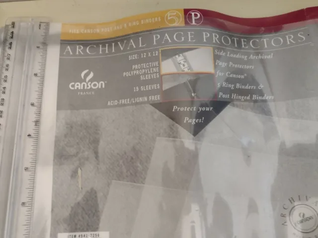 Carson Archival Page Protectors 12x12  15 Sheets albums Scrapbook Photography