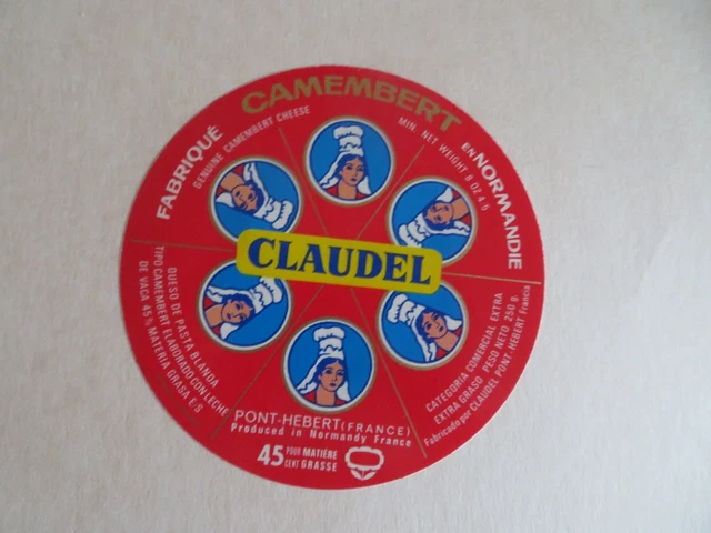 Etiquette de fromage Camembert Claudel