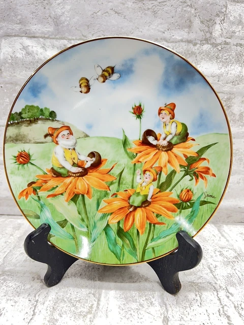 Vintage Woodmere Gnomes “sweetest Harvest” Decorative Plate Numbered Collectible