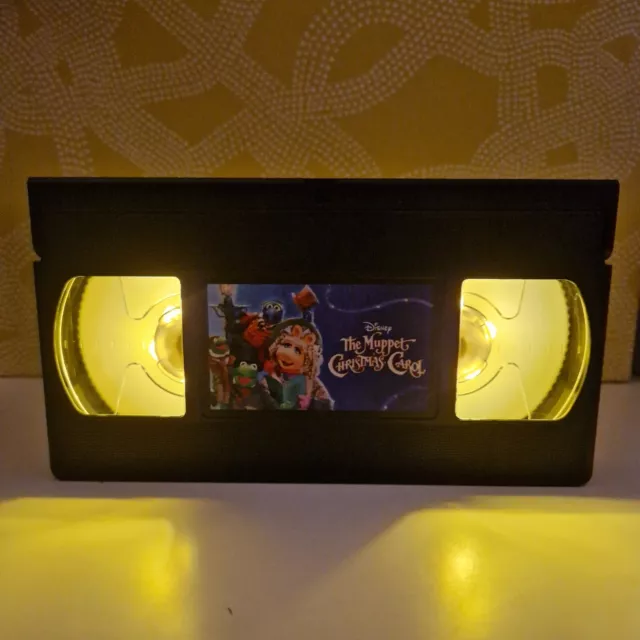 The Muppet Christmas Carol LED VHS Video Tape Lamp Birthday Gift Retro Light