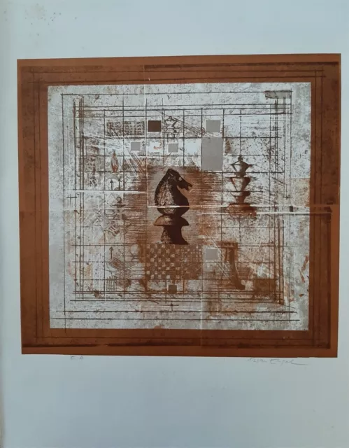 NISSAN ENGEL (1931-2016), Large Lithograph, Chess Series Horse, Signed, E/A NISSAN ENGEL (1931-2016), Large Lithograph, Chess Series Horse, Signed, E/A
