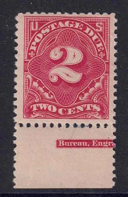 US Scott J32 2c Postage Due Stamp w/tab of 1894 VF MNH S05