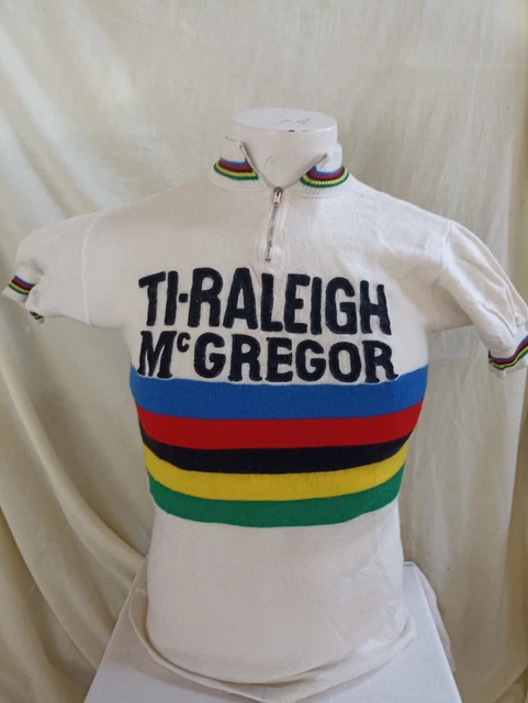 Maillot Cycliste Vintage TI Raleigh Mac Gregor - Années 80 - Acrylique - Taille 4 (L) - Homme