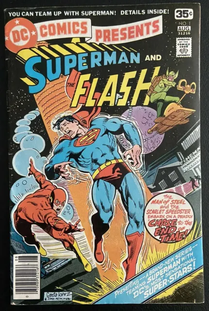 * DC Comics Presents #1 Newsstand Superman and the Flash 1978 combine shipping