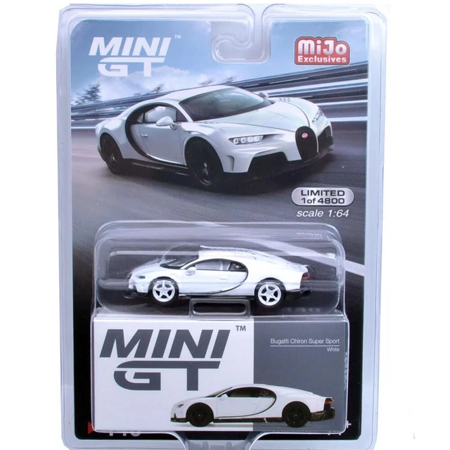 MINI GT 1:64 Bugatti Chiron Super Sport 300+ Bianca – MIJO USA Exclusive #440