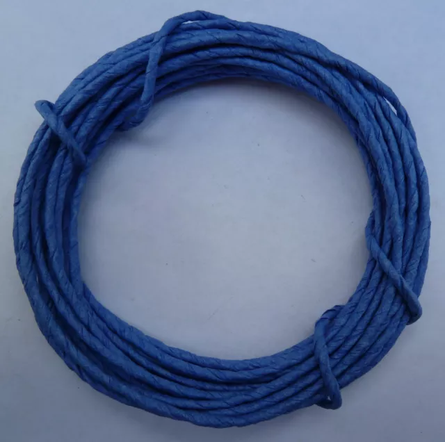 Papierdraht, Papierkordel - blau / Stärke 2mm / 5m-Ring , Basteldraht