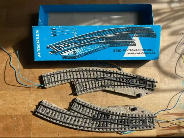 Märklin H0 5140 Bogenweichen Paar M-Gleis mit OVP   -     5141 / 5142