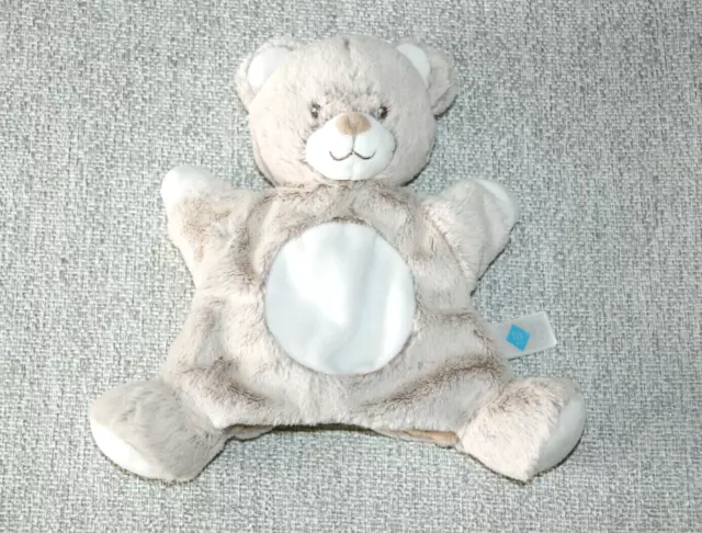 Tex Baby Doudou Ours Marionnette Blanc Marron Chine Etat Neuf