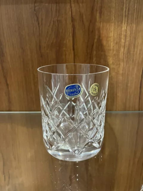 bohemia crystal glasses (whisky tumbler and brandy glass)
