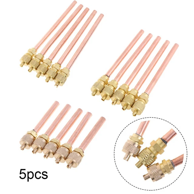 VICASKY Kit 4 Buses Remplissage Climatisation – Raccords Haute Pression Résistants Huile & Corrosion, Couleurs Aléatoires