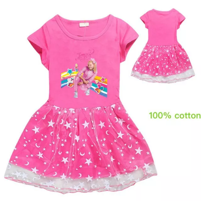 Gonne nuove per bambini Jojo Siwa abito da festa ragazze casual bellissimi abiti regalo 2