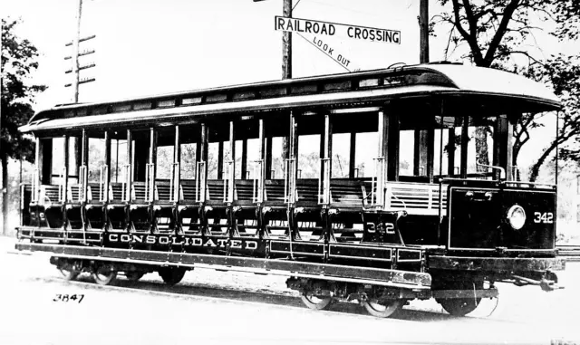 Consolidated Railway Co. (Connecticut) # 342, DT/DE/DR open car COPY 616 B&W neg