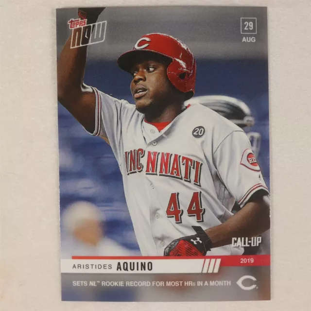 2019 Topps Now Card #764: Cincinnati Reds Aristides Aquino (Call-Up)