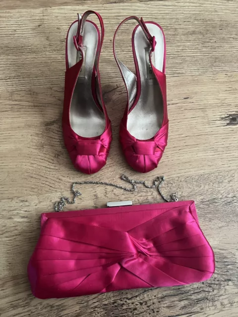 Fuschia pink shoes sales and matching bag