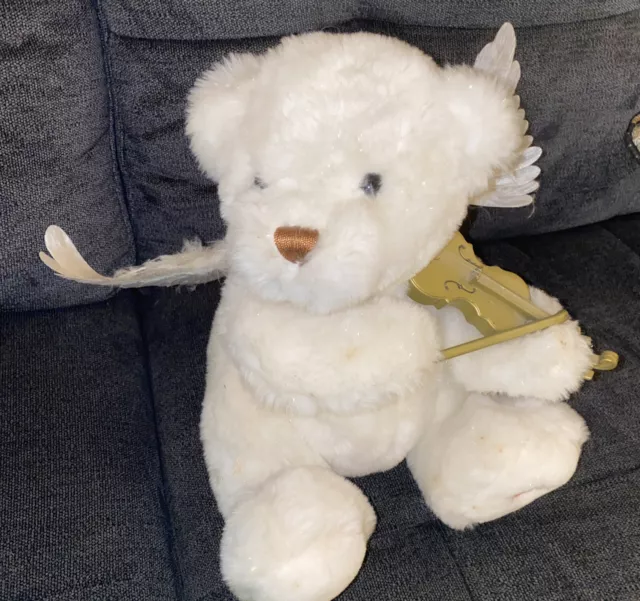 VINTAGE DILLARDS ANGEL Bear Animated 1990s Plush Christmas Doll Music
