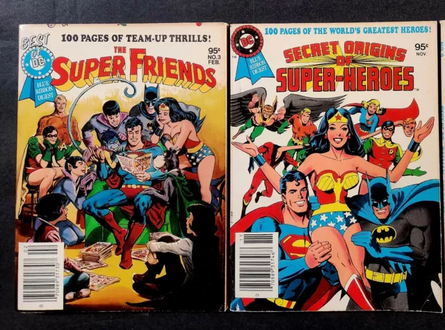 BEST OF DC BLUE RIBBON DIGEST SUPER FRIENDS AND SECRET ORIGINS 1st ED 1980 VF/NM