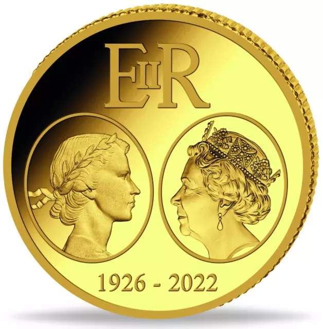 Queen Elizabeth II Gold Coin 1926-2022 Congo 0.5 Grams 999.9 Gold PP/Proof