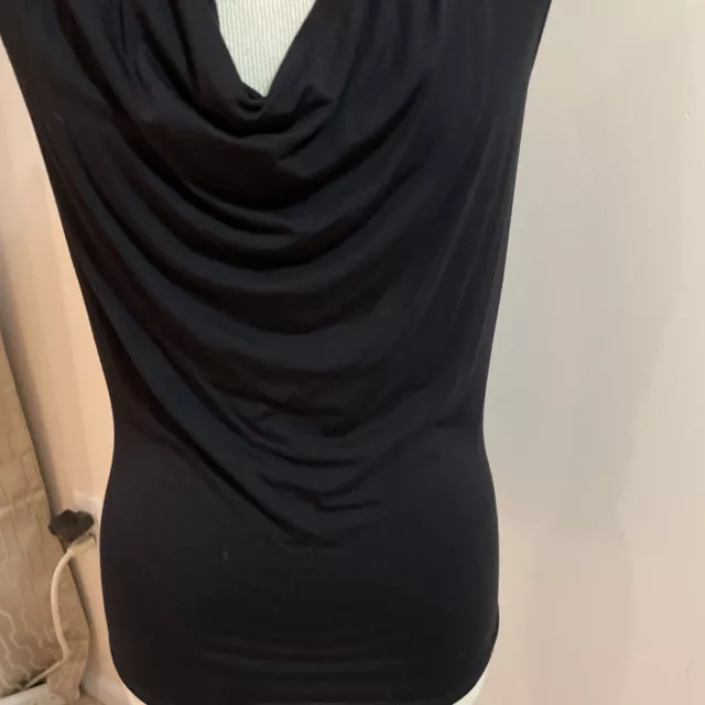 Guess Women's Keyhole Drape Neck Blouse Top Size XS Sleeveless Bodycon USA! NWT 3