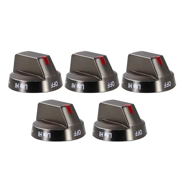5 PEZZI DG64-00473B Pulsanti Forno Nero, Pezzi di Ricambio per Cucina a Gas Forno I4J3