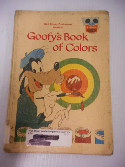 Vintage 1983 Walt Disney's Goofy's Book Of Colors Hardcover Children's Book