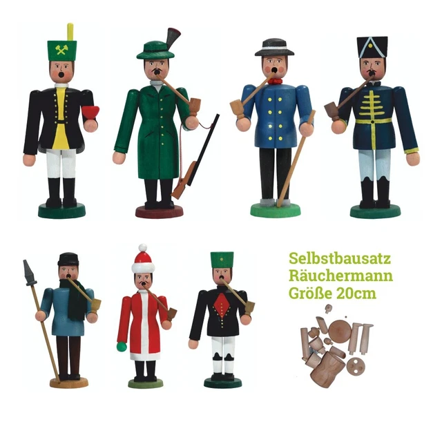 Räuchermann Bastelset Holz Selbstbausatz 20cm Räuchermännchen basteln Erzgebirge