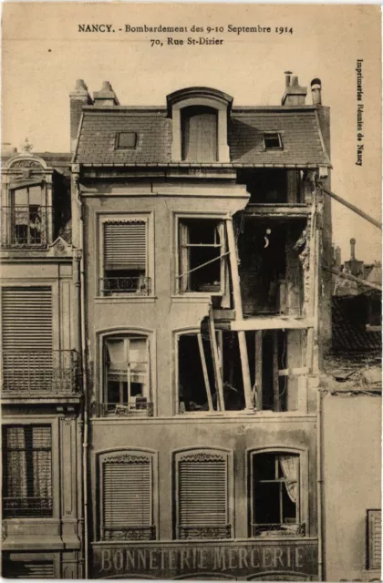 CPA AK Militaire - Nancy - Bombardment 1914 - Rue St-Dizier 70 (696484)