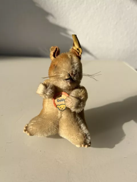 STEIFF Hamster GOLDY | 4310,00 | KFS | Jahr 1964 | 10 cm | Sehr guter Zustand