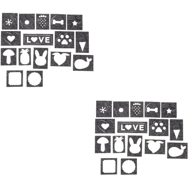 32 PCs einzigartige Form Feltze Applique Form Wolle Filzform DIY Basteladel
