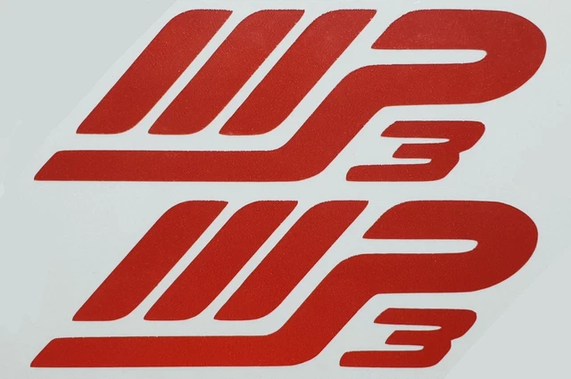 2 AUFKLEBER STICKER PIAGGIO MP3 ROT METALLIC STARK REFLEKTIEREND 10cm x ...