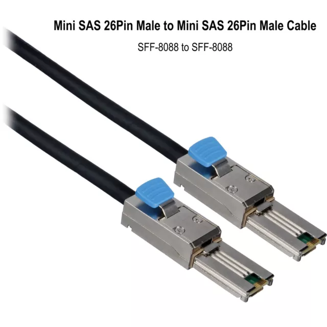 External Mini SAS Cable SFF-8088 26Pin Male to SFF-8088 26Pin Male 0.5m 1m 2m 3m