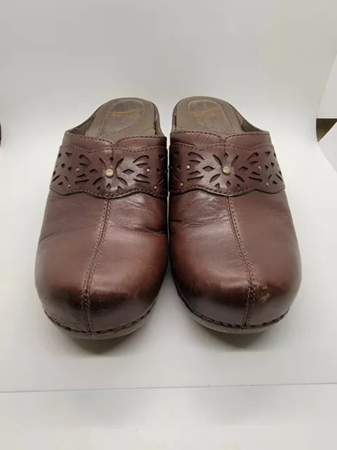Dankso Shyanne Leather Sandals Slides Shoes Clogs Size 40 Brown