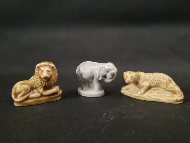 Wade Whimsies England Red Rose Tea Figurines- 3 Wild, Elephant, Lion & Cheetah