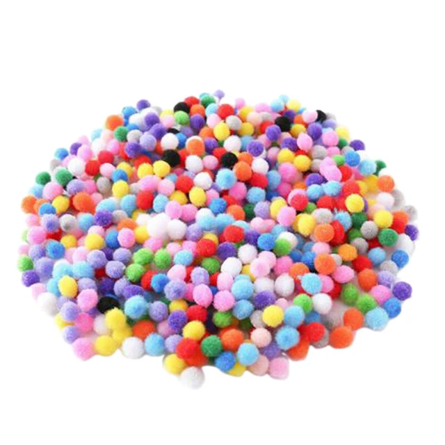 4X (500 ud. 10 mm bola de pompones esponjosos redondo suave color mixto hágalo usted mismo Dek5)
