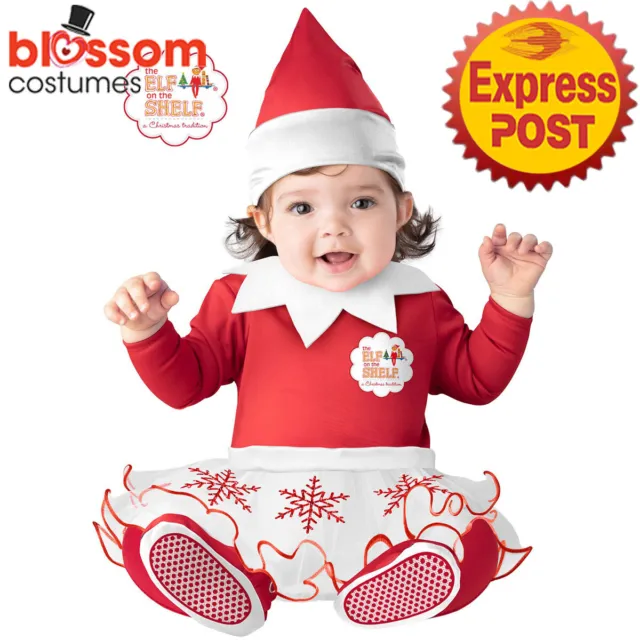 CK2404 The Elf On The Shelf Baby Girl Infant Christmas Xmas Fancy Dress Costume