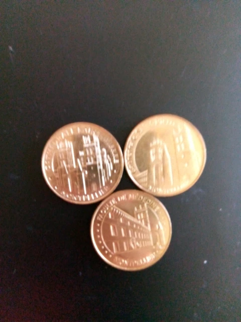 lot de 3 médailles de monnaie de paris sur montpellier 2012-2015