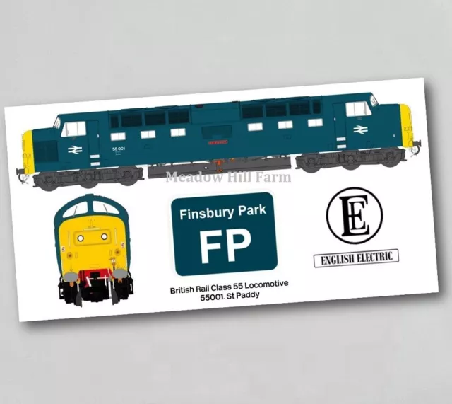British rail class 55 deltic fridge magnet 55001 br blue diesel