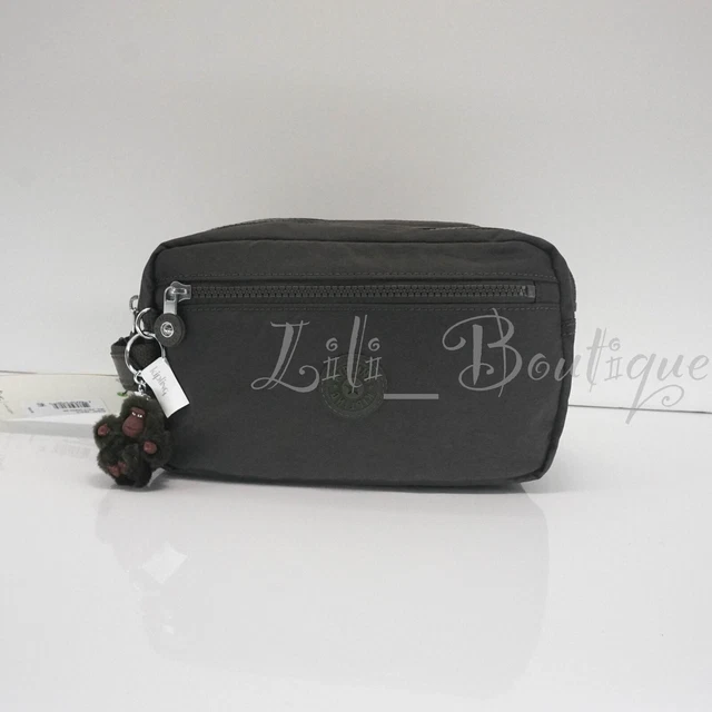 NWT New Kipling AC8297 Amalfi Toiletry Bag Cosmetic Case Polyamide Field Green